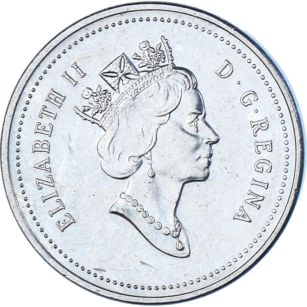 Coin, Canada, 5 Cents, 1996