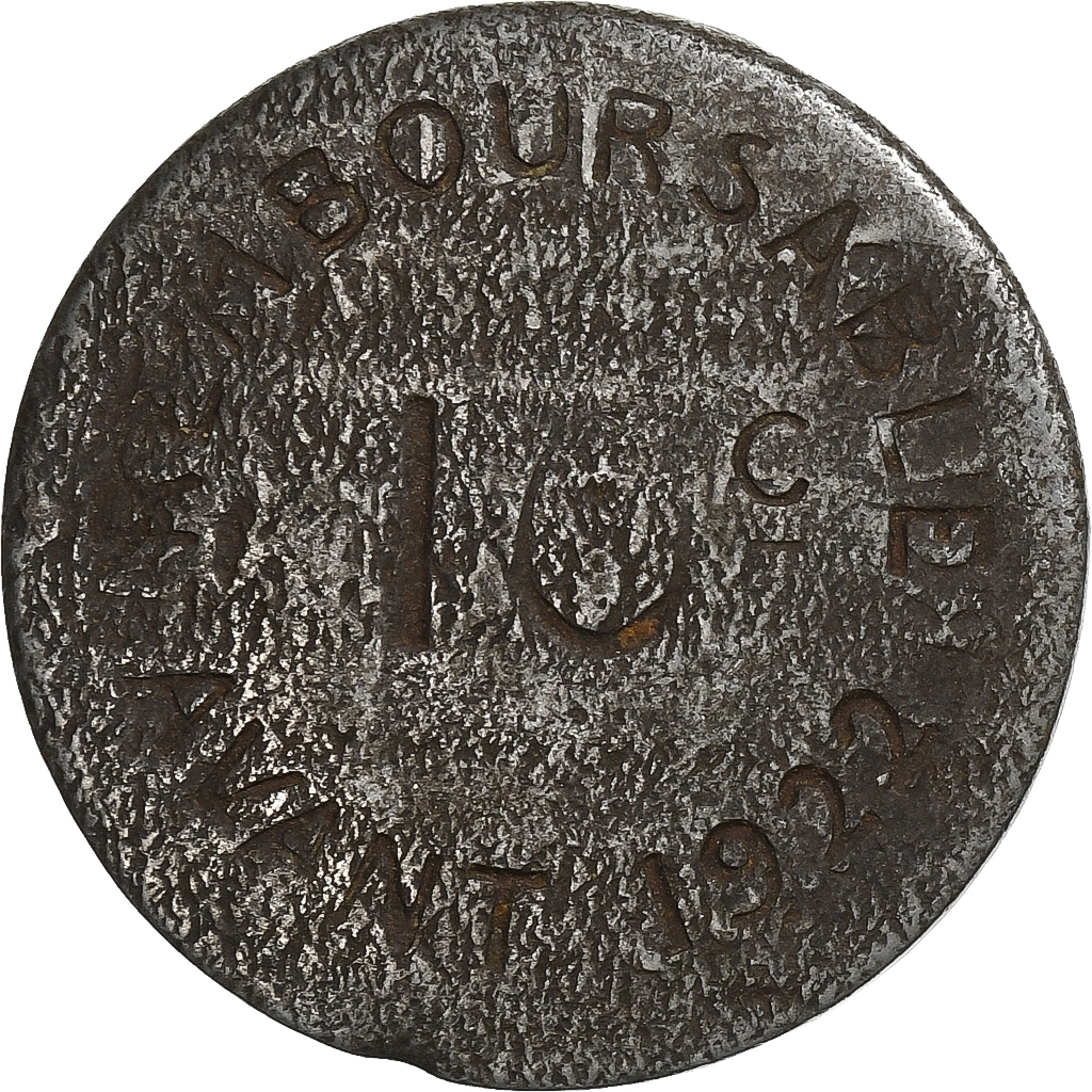 France, Chambre de Commerce de Bayonne, 10 Centimes, 1917, , Iron