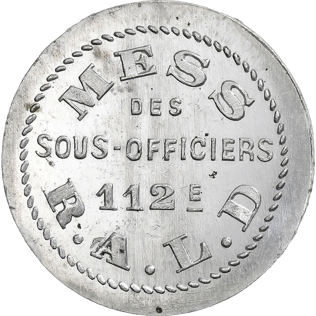 France, 112e R.A.L.D., 25 Centimes, , Aluminium