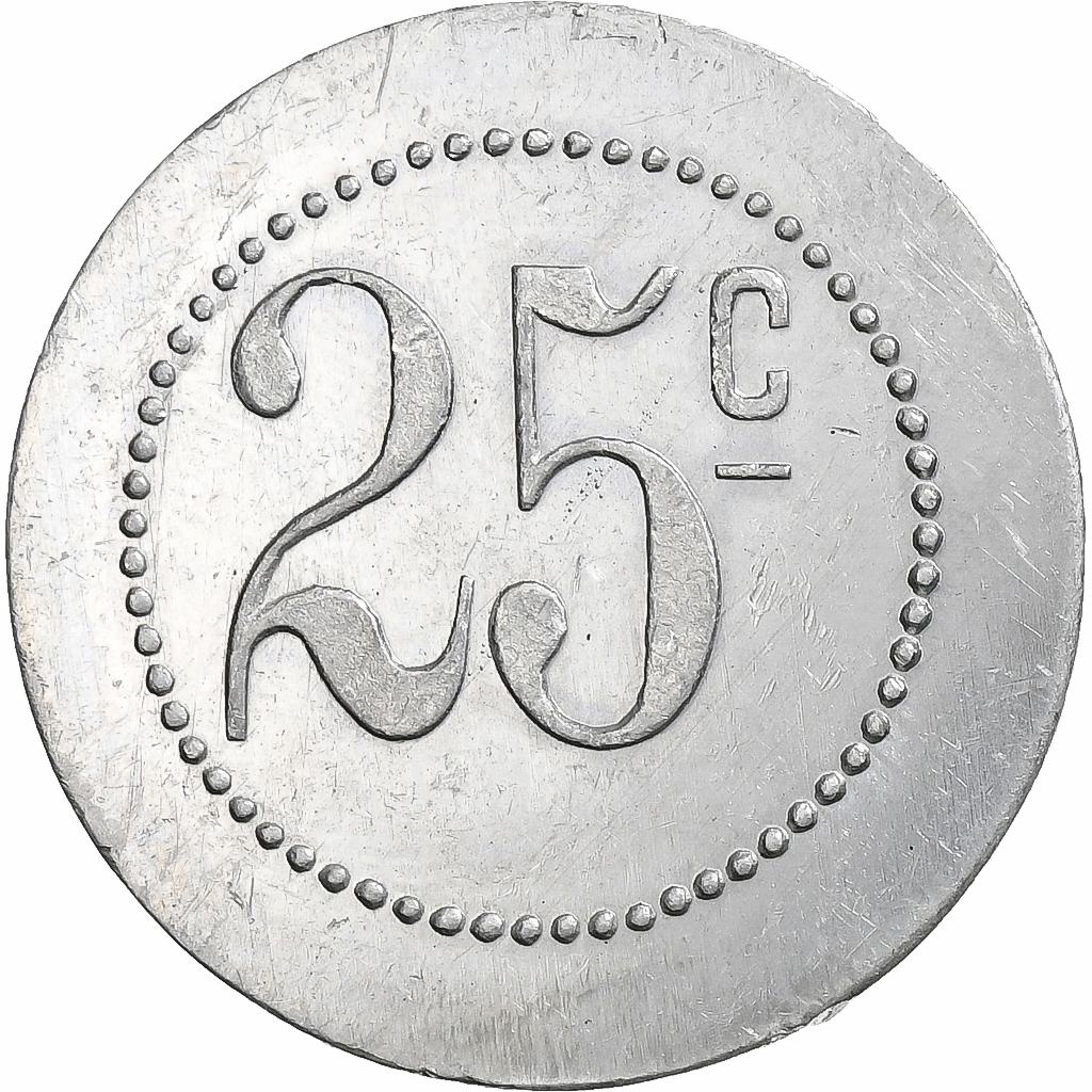 France, 112e R.A.L.D., 25 Centimes, , Aluminium