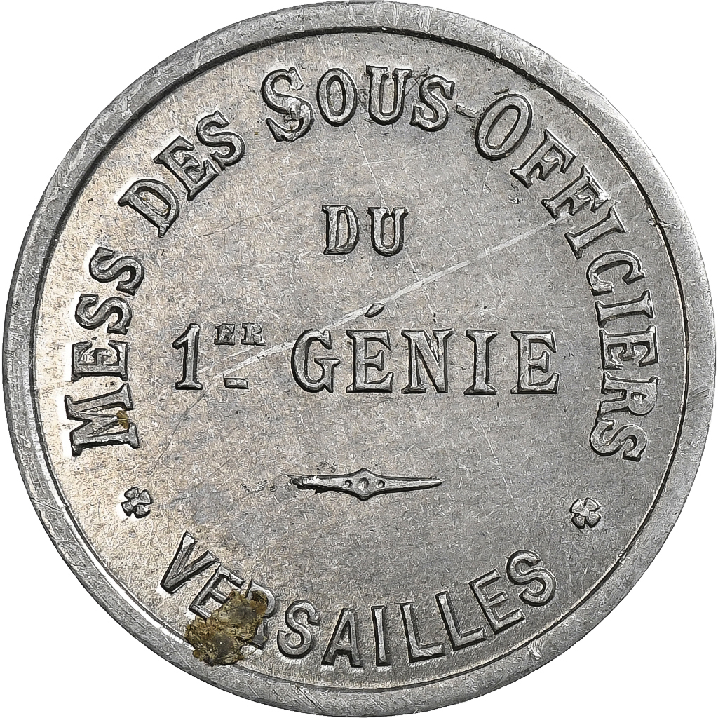 France, 1er Régiment du Génie, 1 Franc, 1870-1914, , Aluminium
