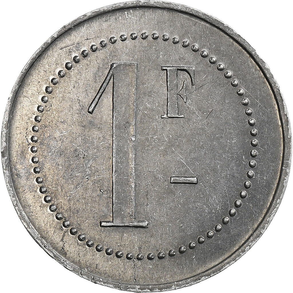 France, 1er Régiment du Génie, 1 Franc, 1870-1914, , Aluminium