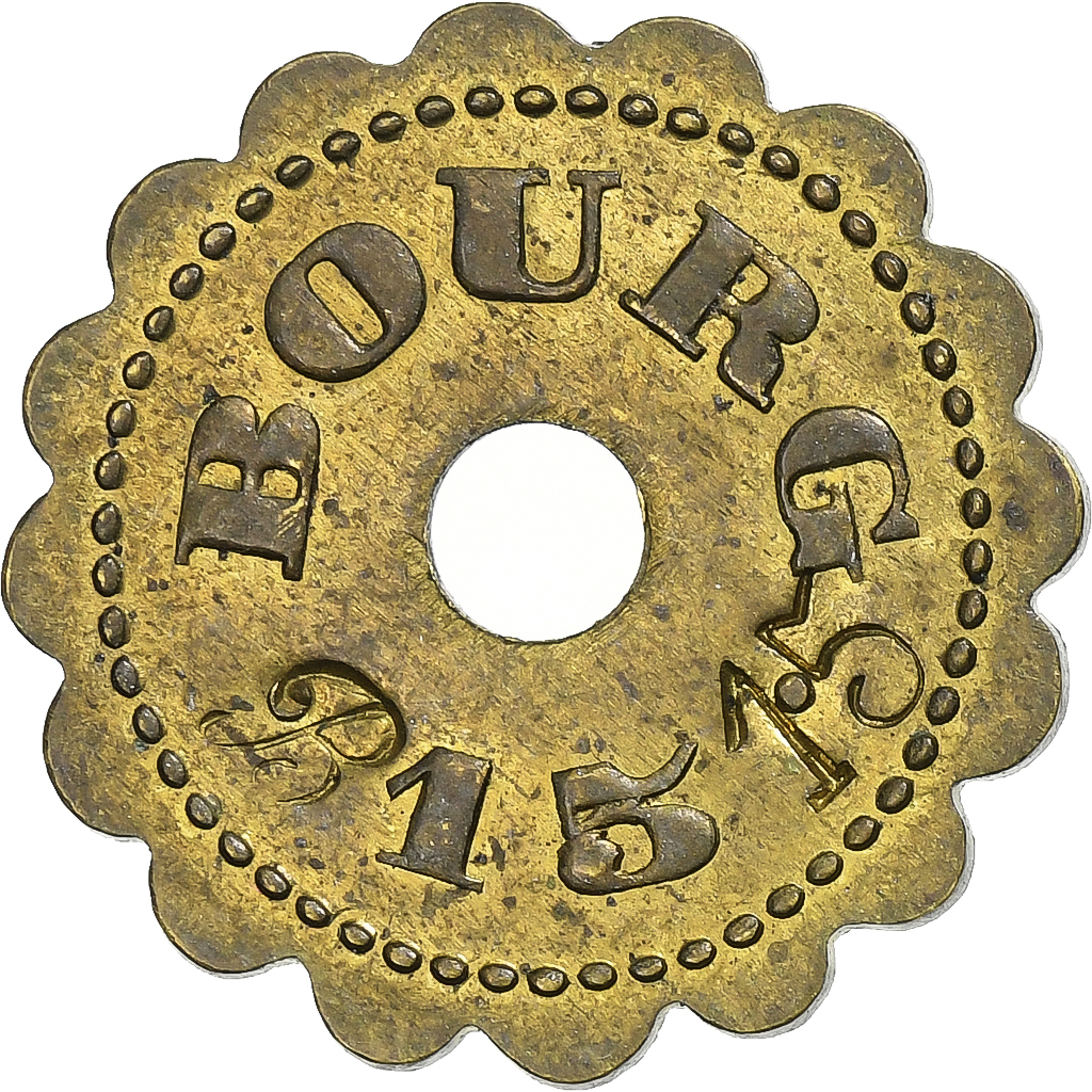 France, Bourg-en-Bresse, 15 Centimes, , Brass
