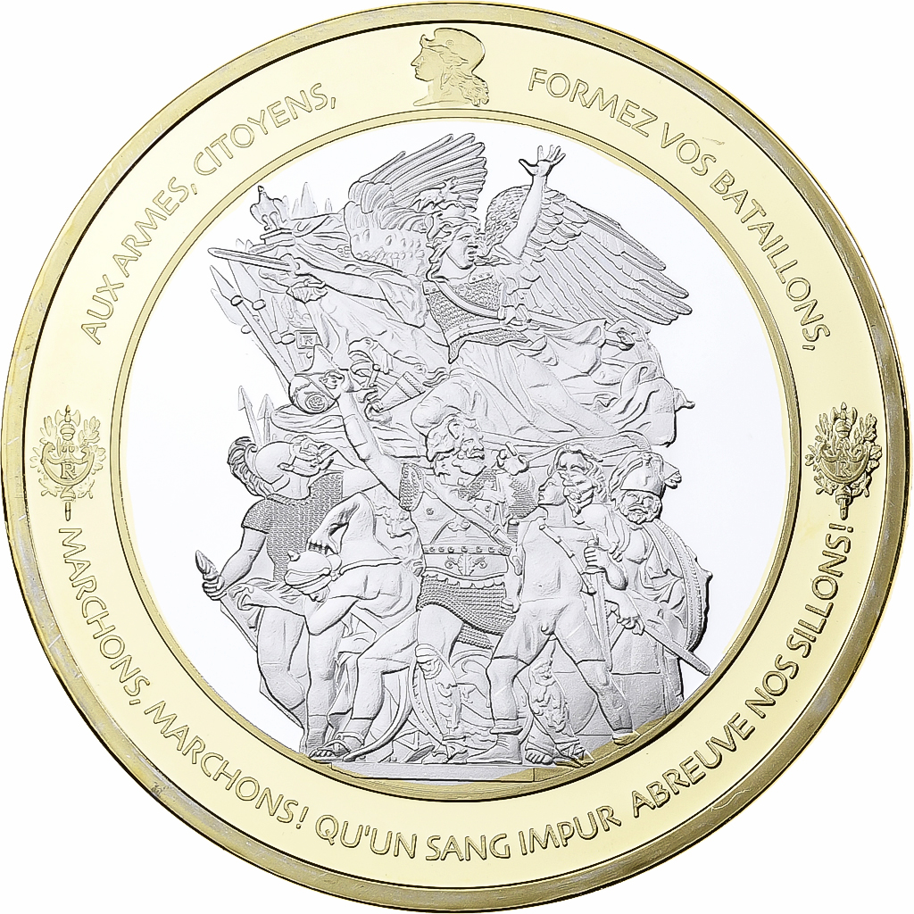 France, Medal, Les piliers de la République, Marianne, 2010, Copper Gilt