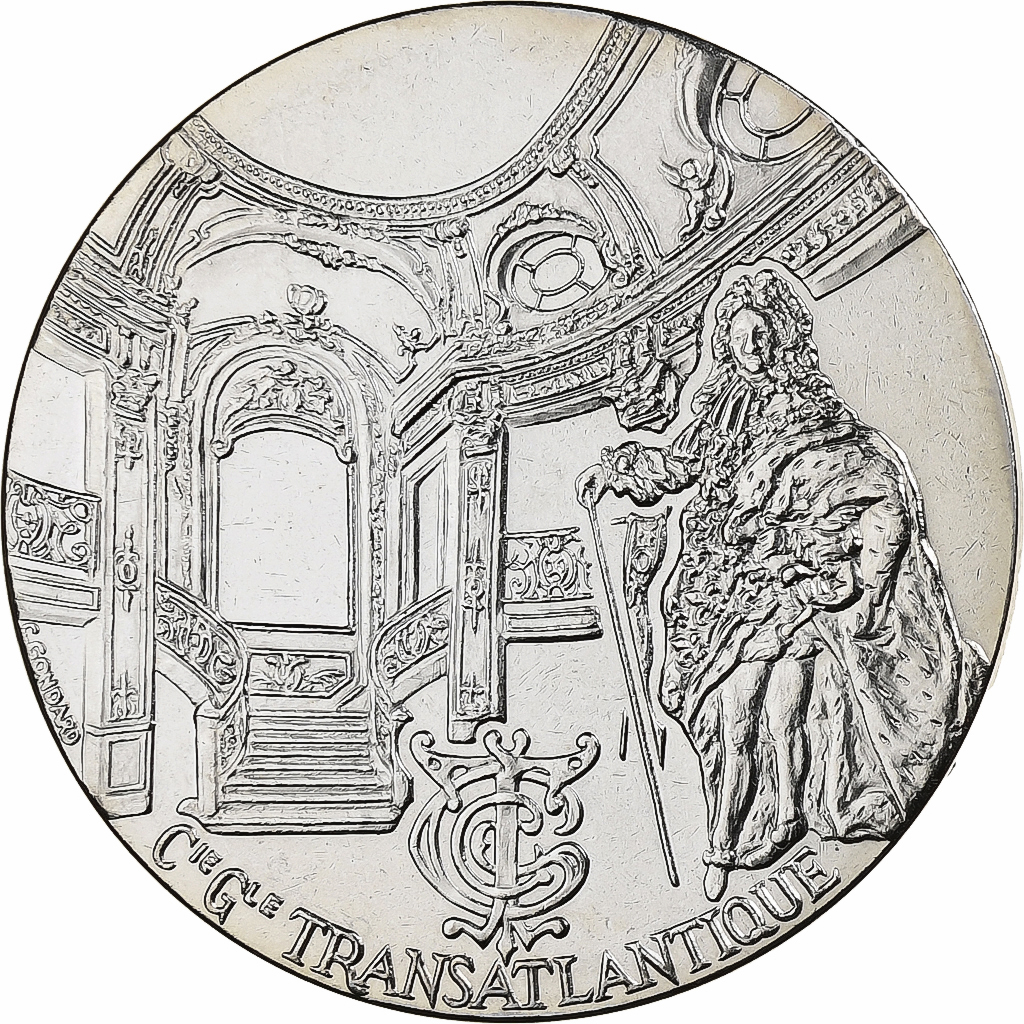 France, Medal, Les Grands Transatlantiques, France, MDP, Maillechort, C.