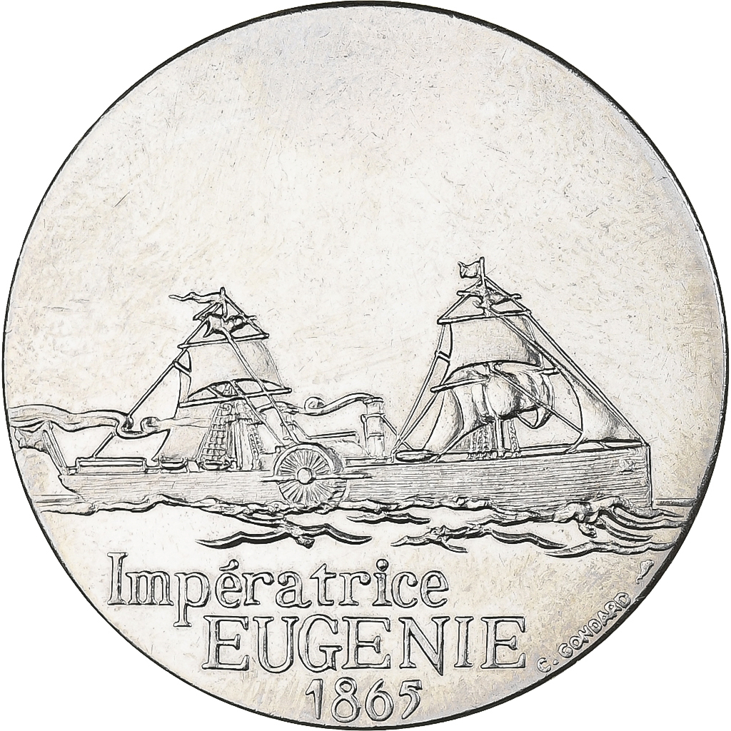 France, Medal, Compagnie Générale Transatlantique, Impératrice Eugénie, MDP