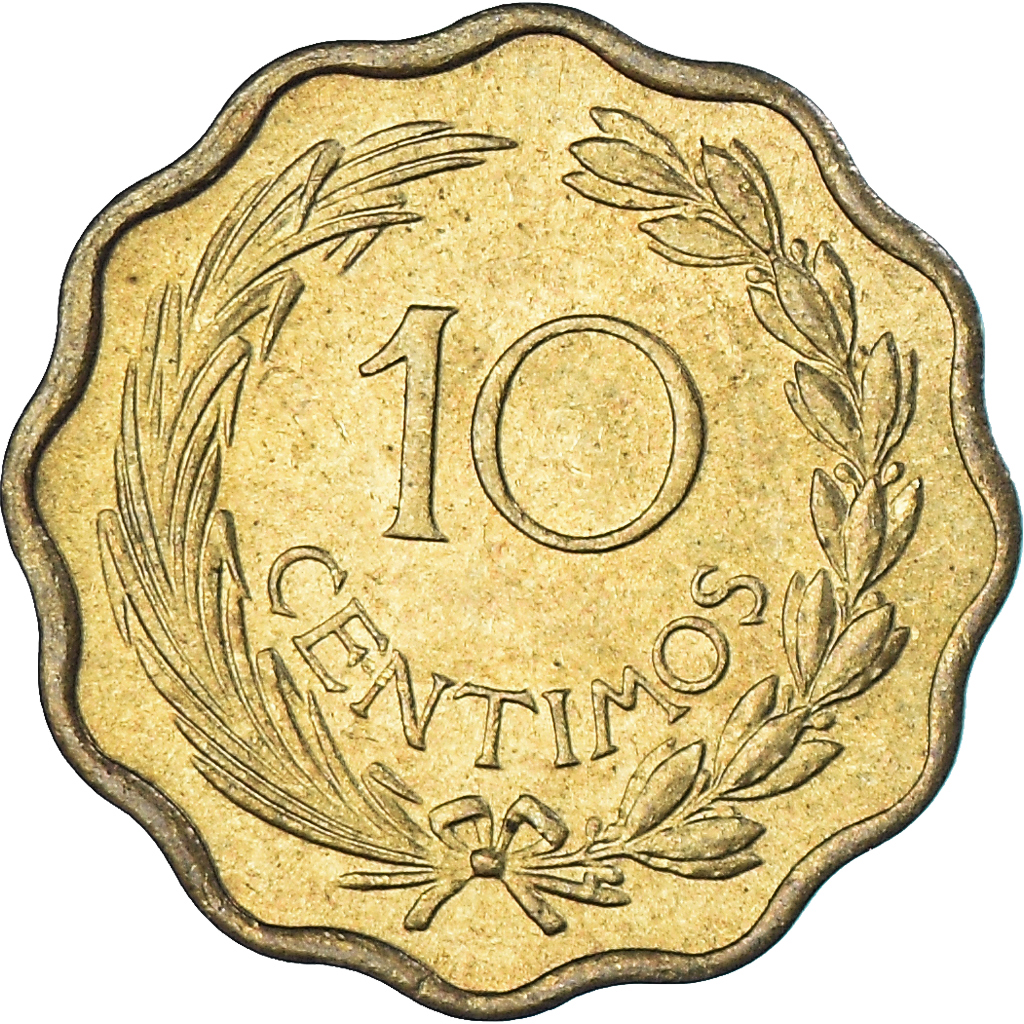 Coin, Paraguay, 10 Centimos, 1953