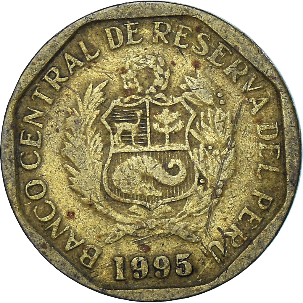 Coin, Peru, 10 Centimos, 1995