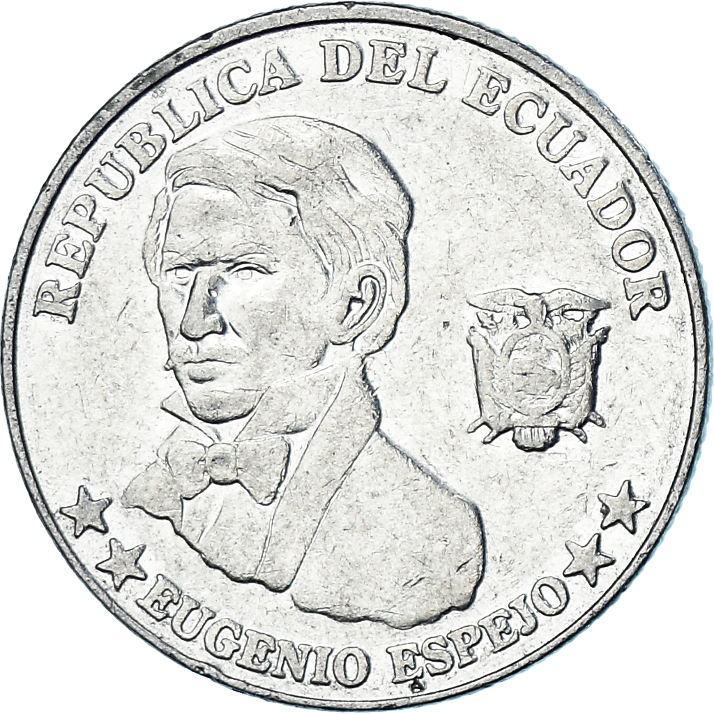 Coin, Ecuador, 10 Centavos, Diez, 2000