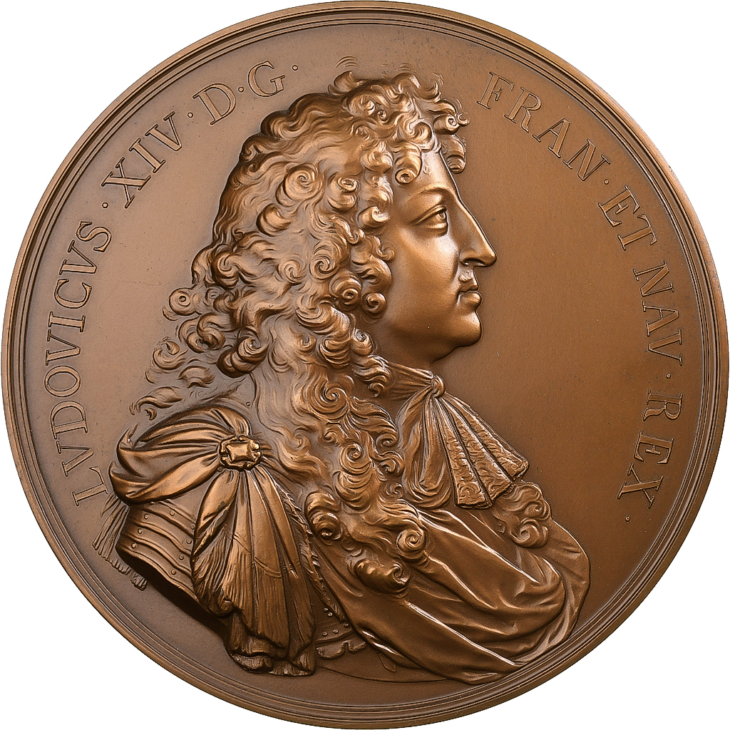 France, Medal, Louis XIV, Prise de Tournai et Courtrai, 1985, Bronze, Restrike