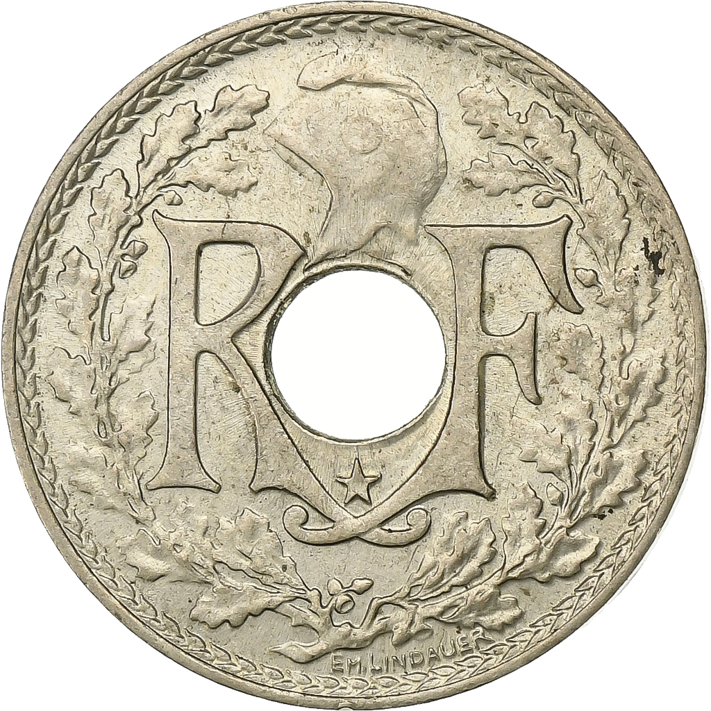 France, 5 Centimes, 1938, Paris, star, Maillechort, , Gadoury:171