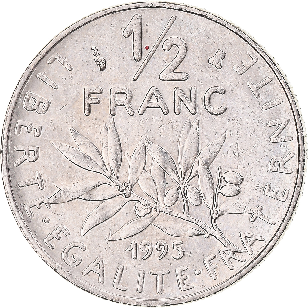 Coin, France, 1/2 Franc, 1995