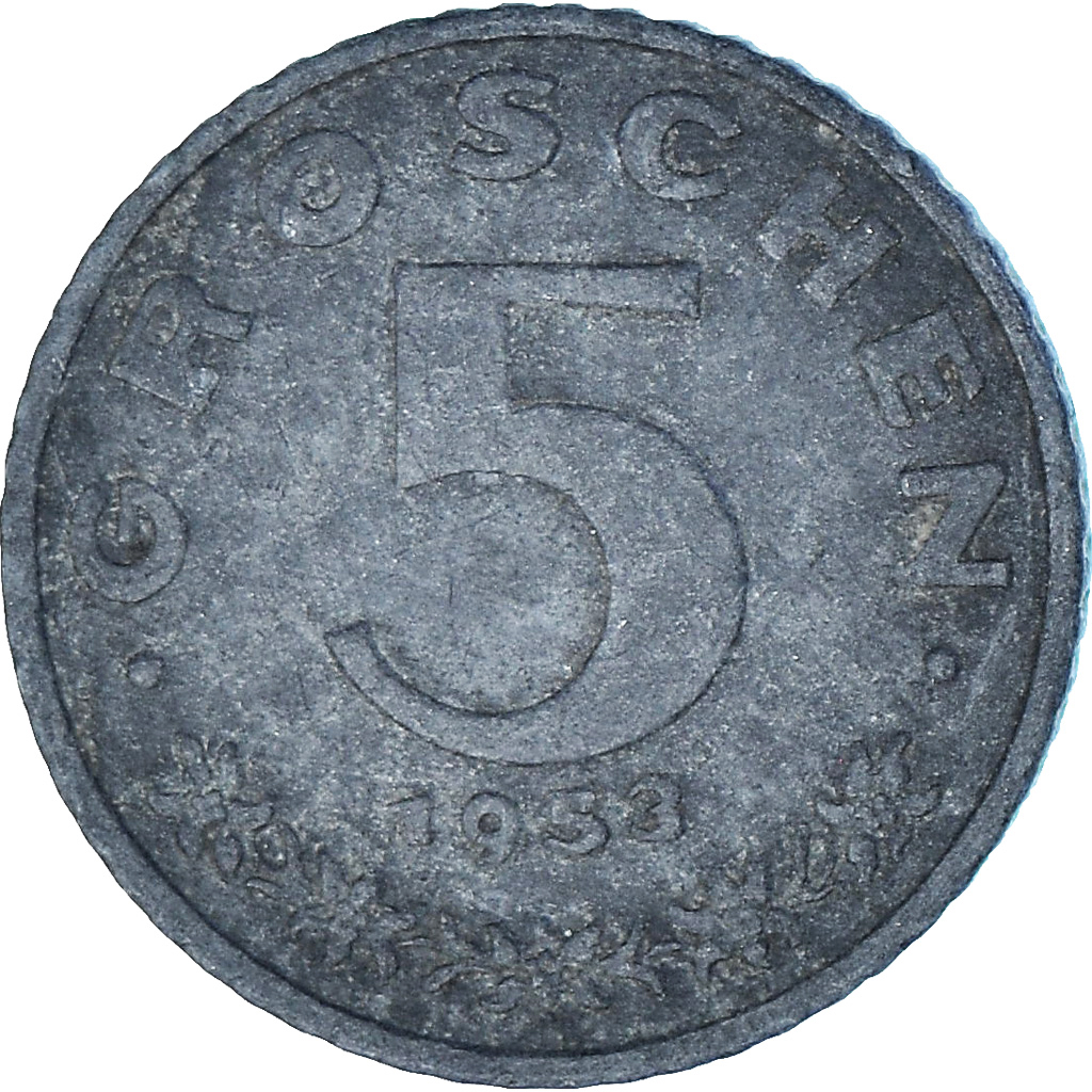 Austria, 5 Groschen, 1953