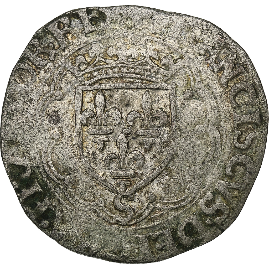 France, François Ier, Douzain à la croisette, 1515-1547, Troyes, Silver