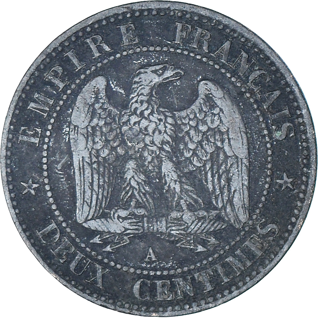 France, 2 Centimes, 1855