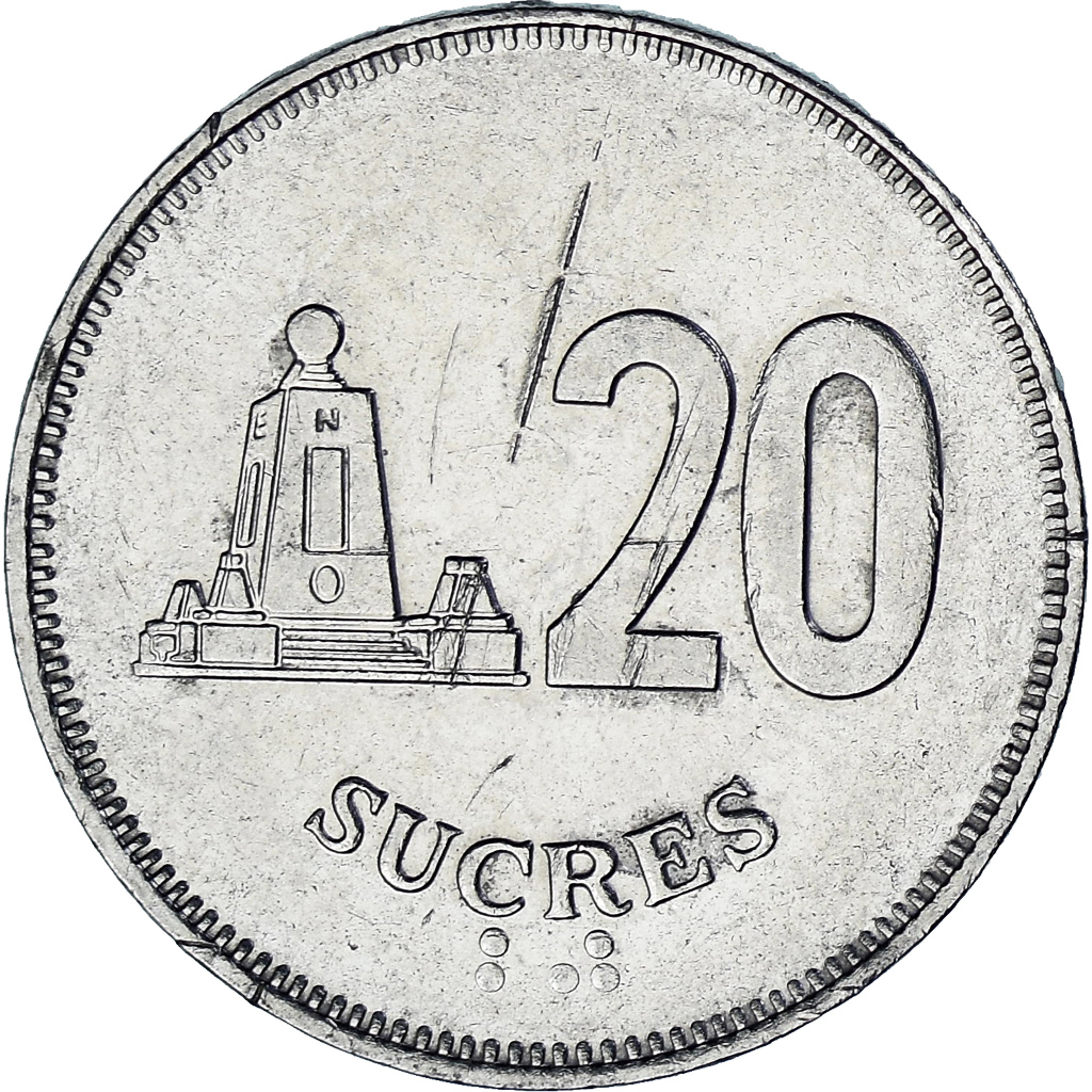 Ecuador, 20 Sucres, 1991