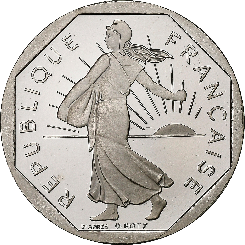 France, 2 Francs, Semeuse, 1998, MDP, Proof, Nickel, 