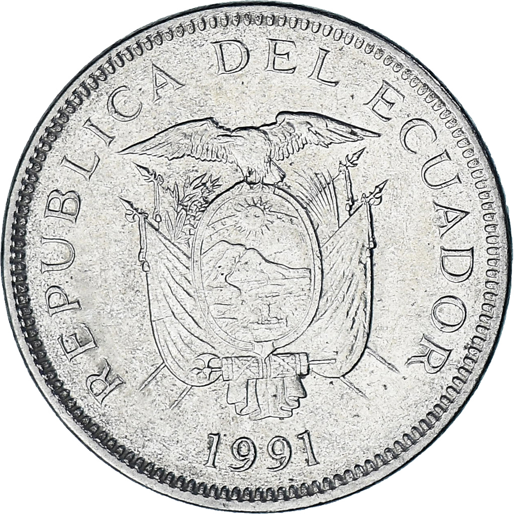Ecuador, 5 Sucres, Cinco, 1991