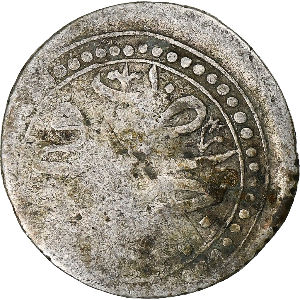 Algeria, Mahmud II, 1/8 Budju, AH 1240 (1825), Silver, F, KM:74