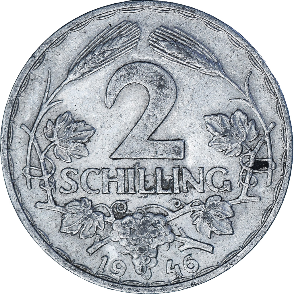 Austria, 2 Schilling, 1946