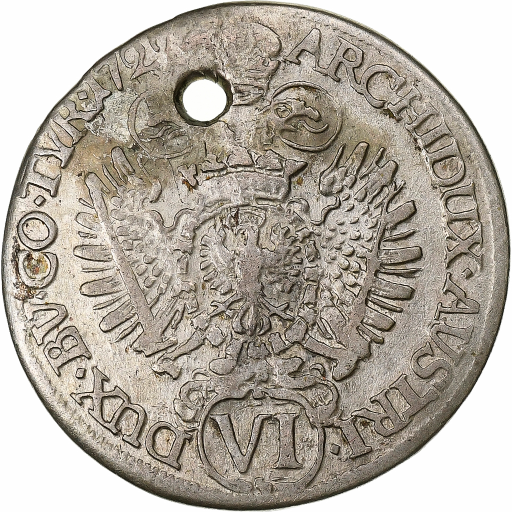 Austria, Charles VI, 6 Kreuzer, 1727, Hall, Silver, , KM:1615