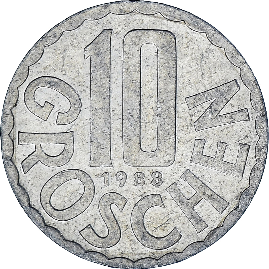 Austria, 10 Groschen, 1988