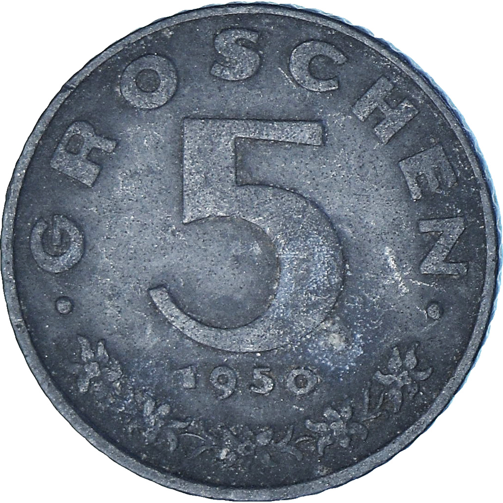 Austria, 5 Groschen, 1950