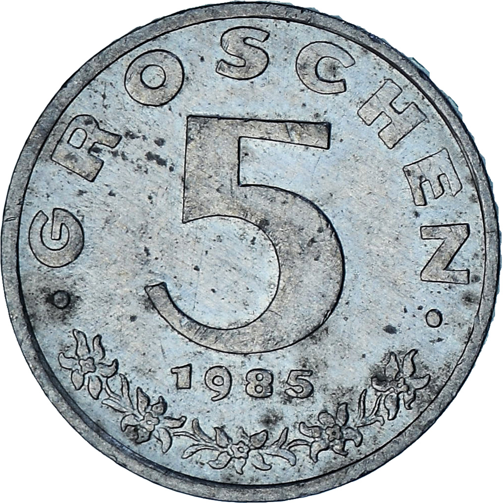 Austria, 5 Groschen, 1985