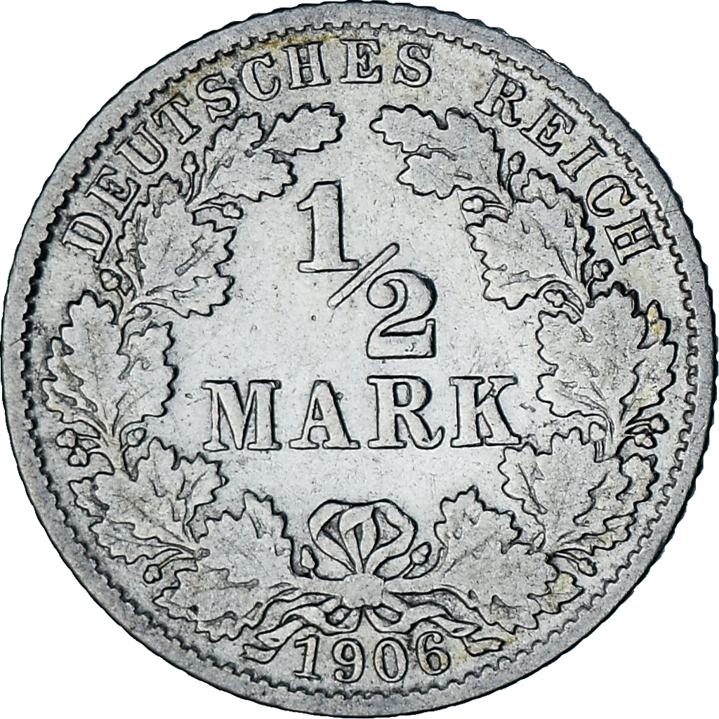 Germany, 1/2 Mark, 1906