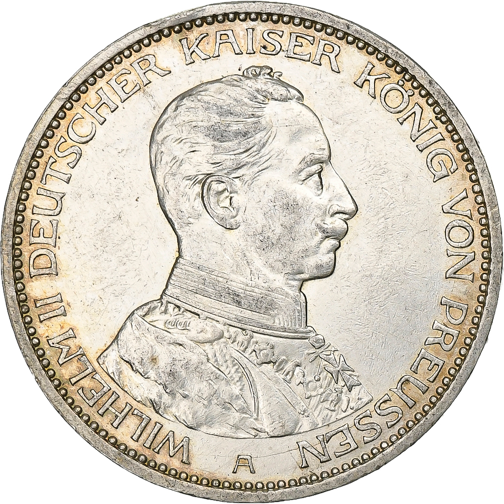 Kingdom of Prussia, Wilhelm II, 3 Mark, 1914, Berlin, Silver, , KM:538