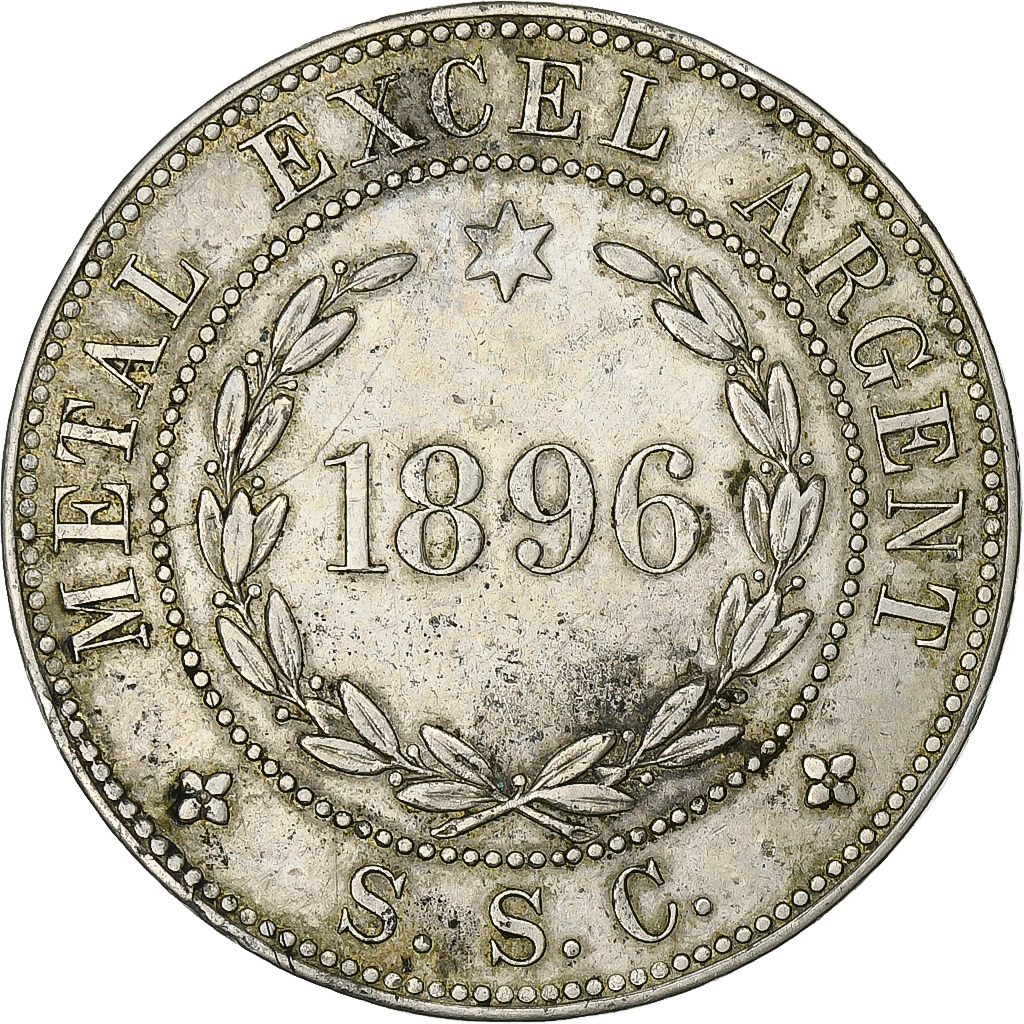 France, Module 20 Francs, 1896, Epreuve, Maillechort, , Gadoury:258.1