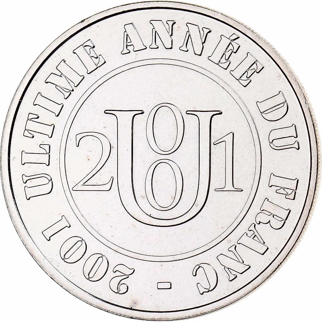 France, Token, Ultime année du franc, 2001, MDP, Copper-nickel, 