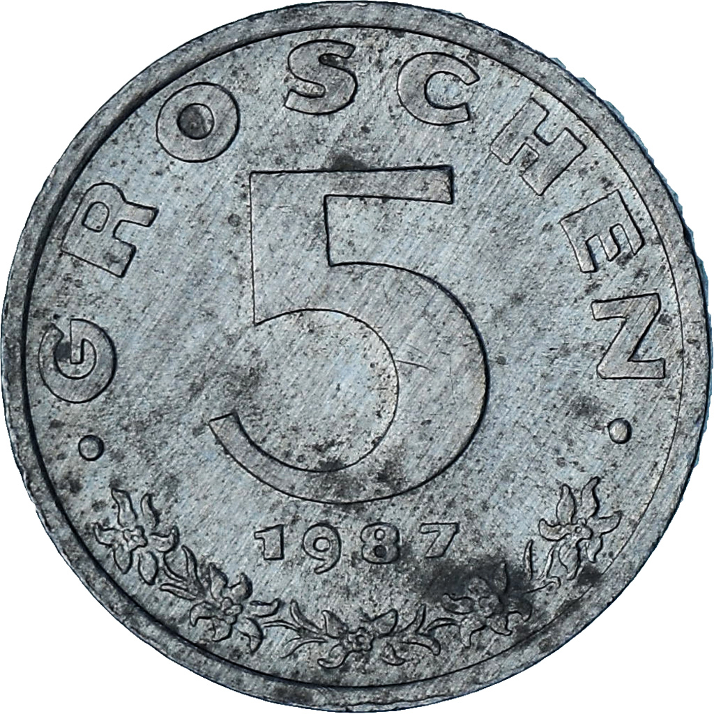 Austria, 5 Groschen, 1987
