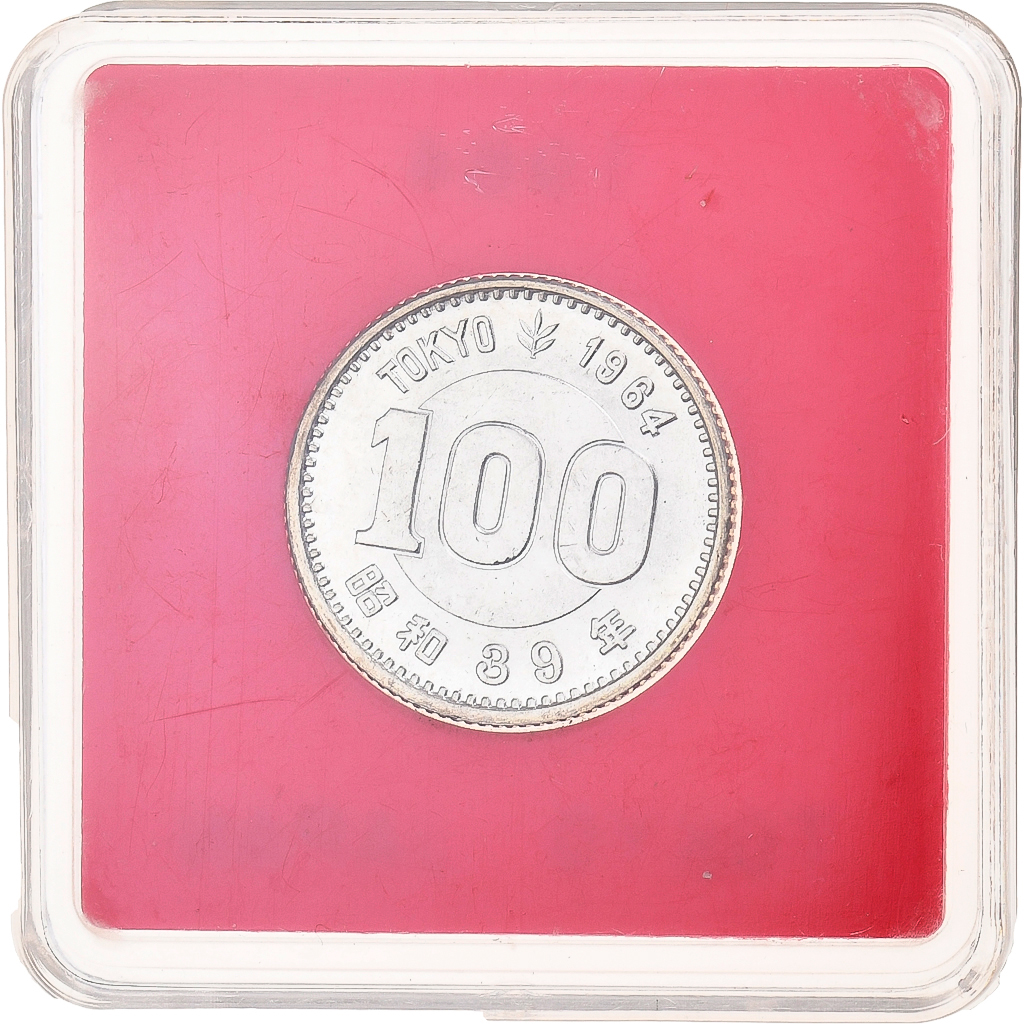 Japan, 100 Yen, Showa, Olympic Games, 1964, Osaka, Silver, 