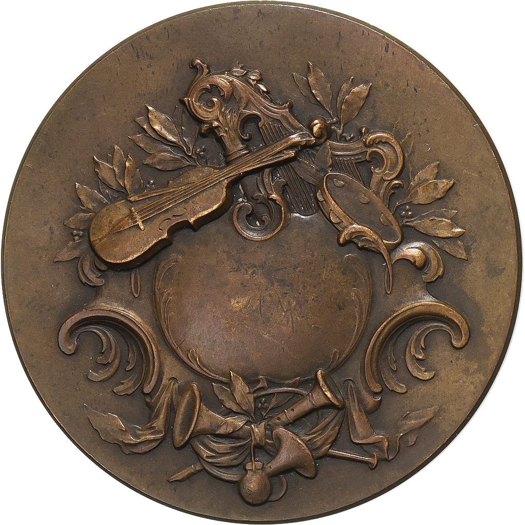 France, Medal, Music School, Nîmes, Bronze, 
