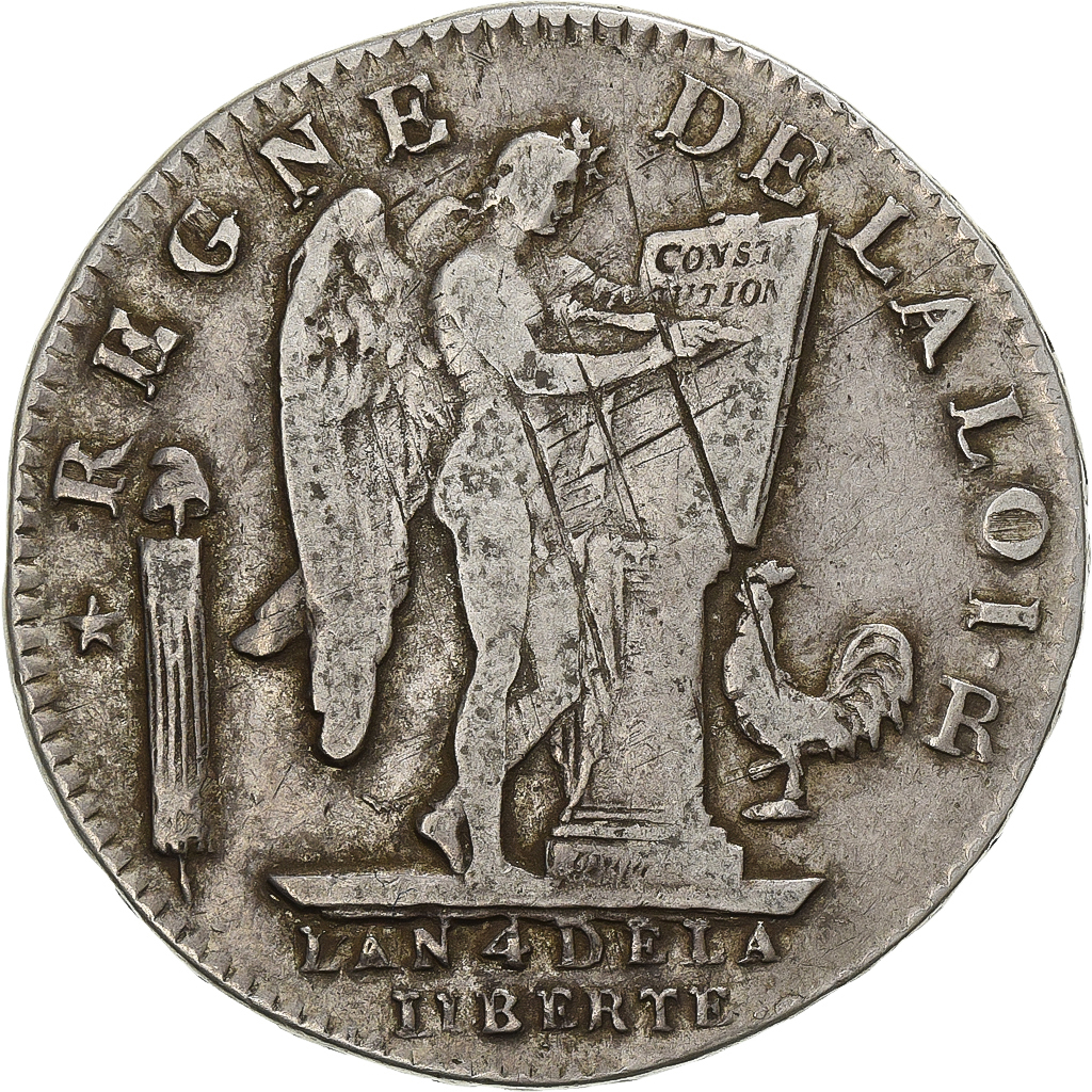 France, Louis XVI, Écu de 6 livres François, 1792, Orléans, Silver