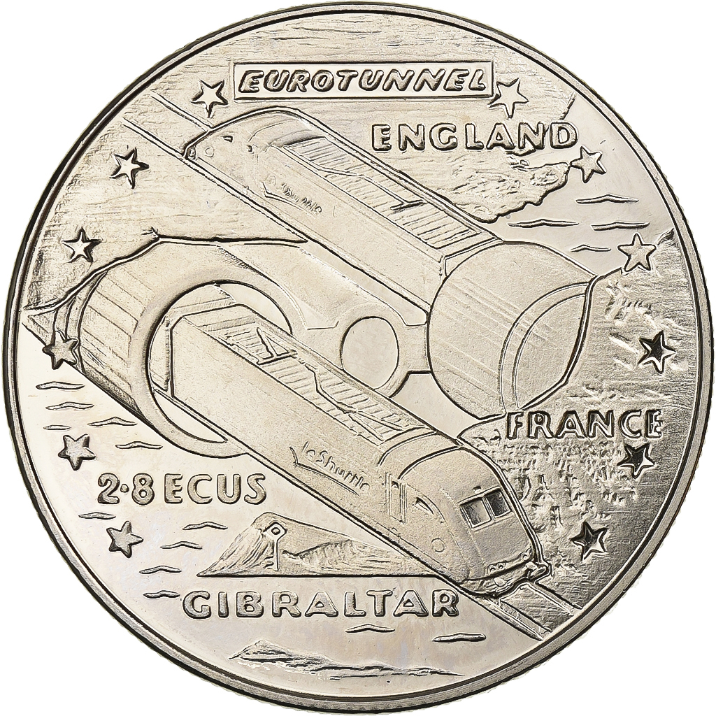 Gibraltar, Elizabeth II, 2.8 Ecus, 1993, Pobjoy Mint, Cupronickel, 