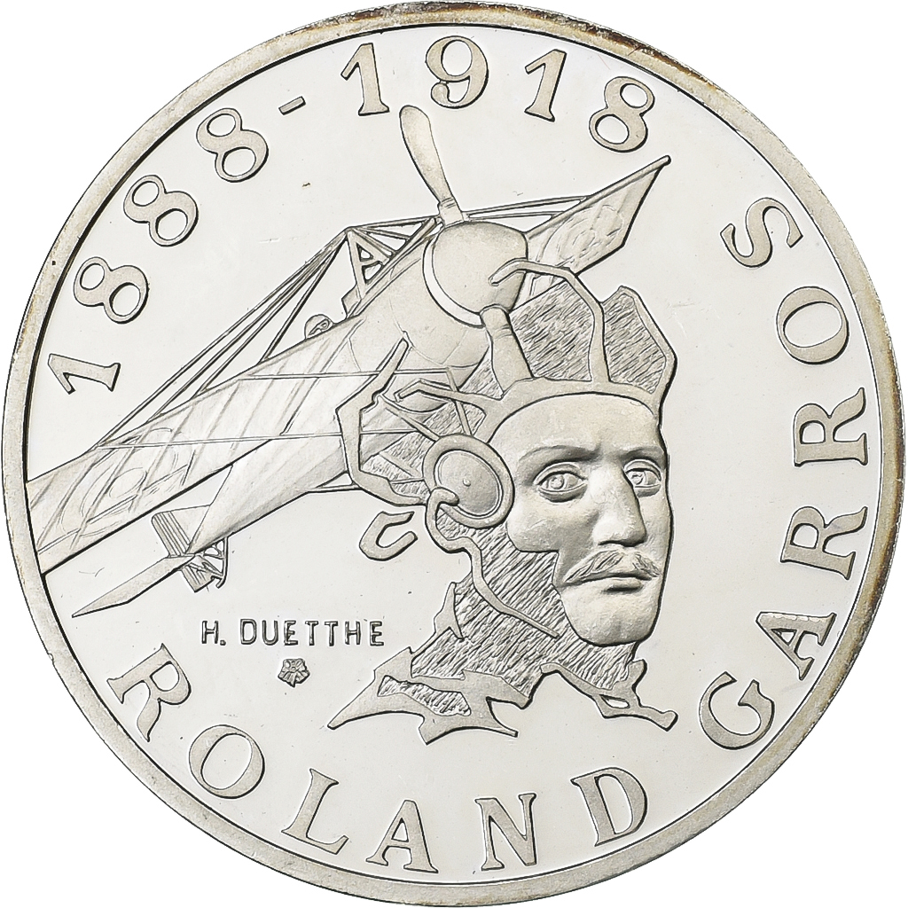 France, 10 Francs, Roland Garros, 1988, MDP, Proof, Silver, , Gadoury:821
