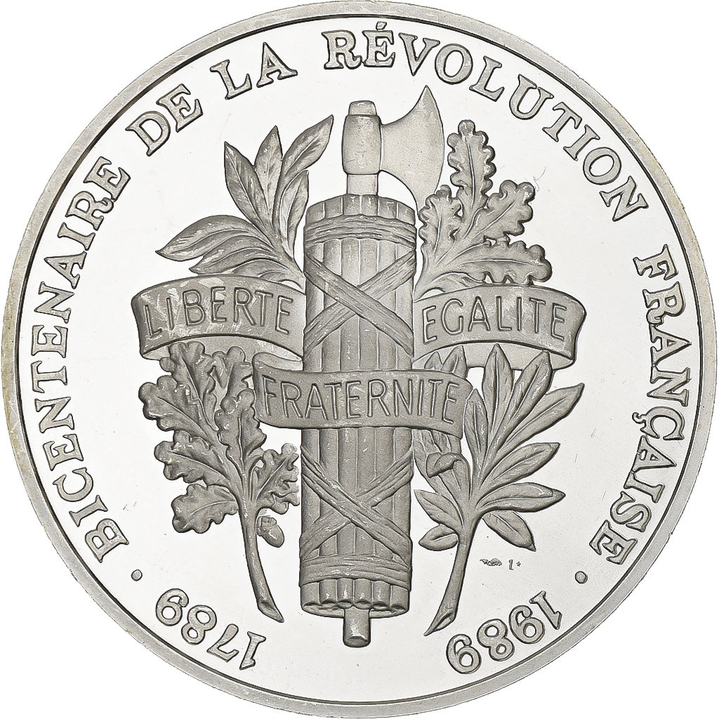 France, Medal, Bicentenaire de la Révolution Française, 1989, Silver, Proof