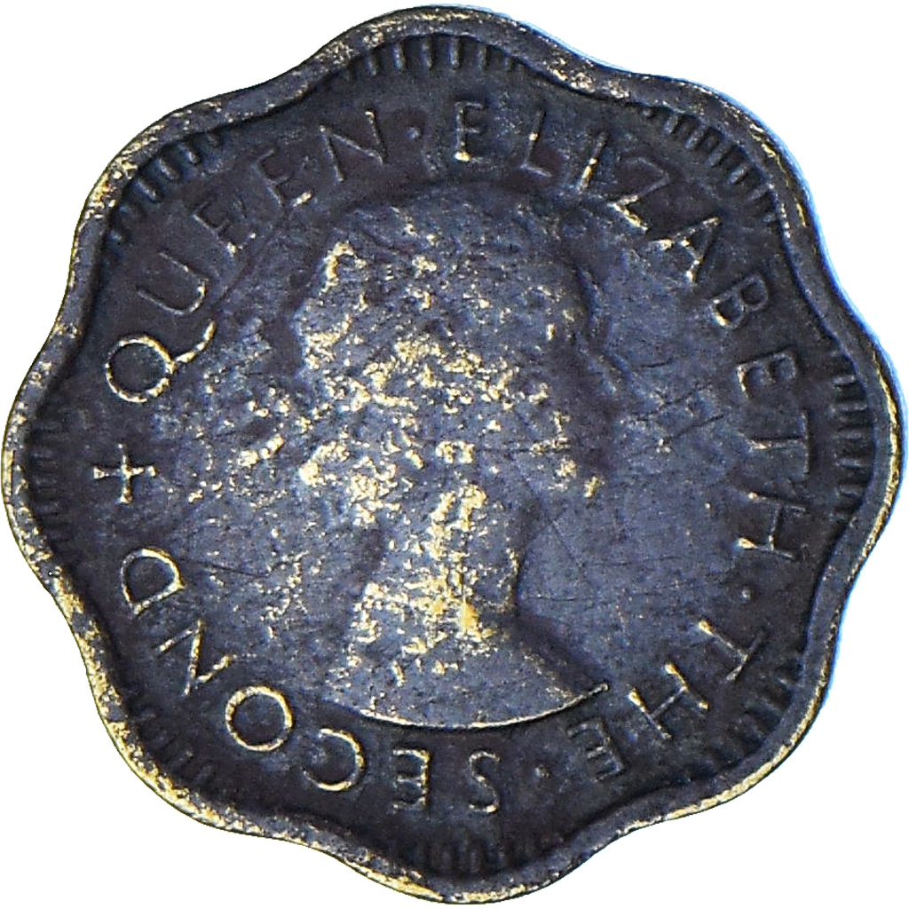 Ceylon, 2 Cents, 1957