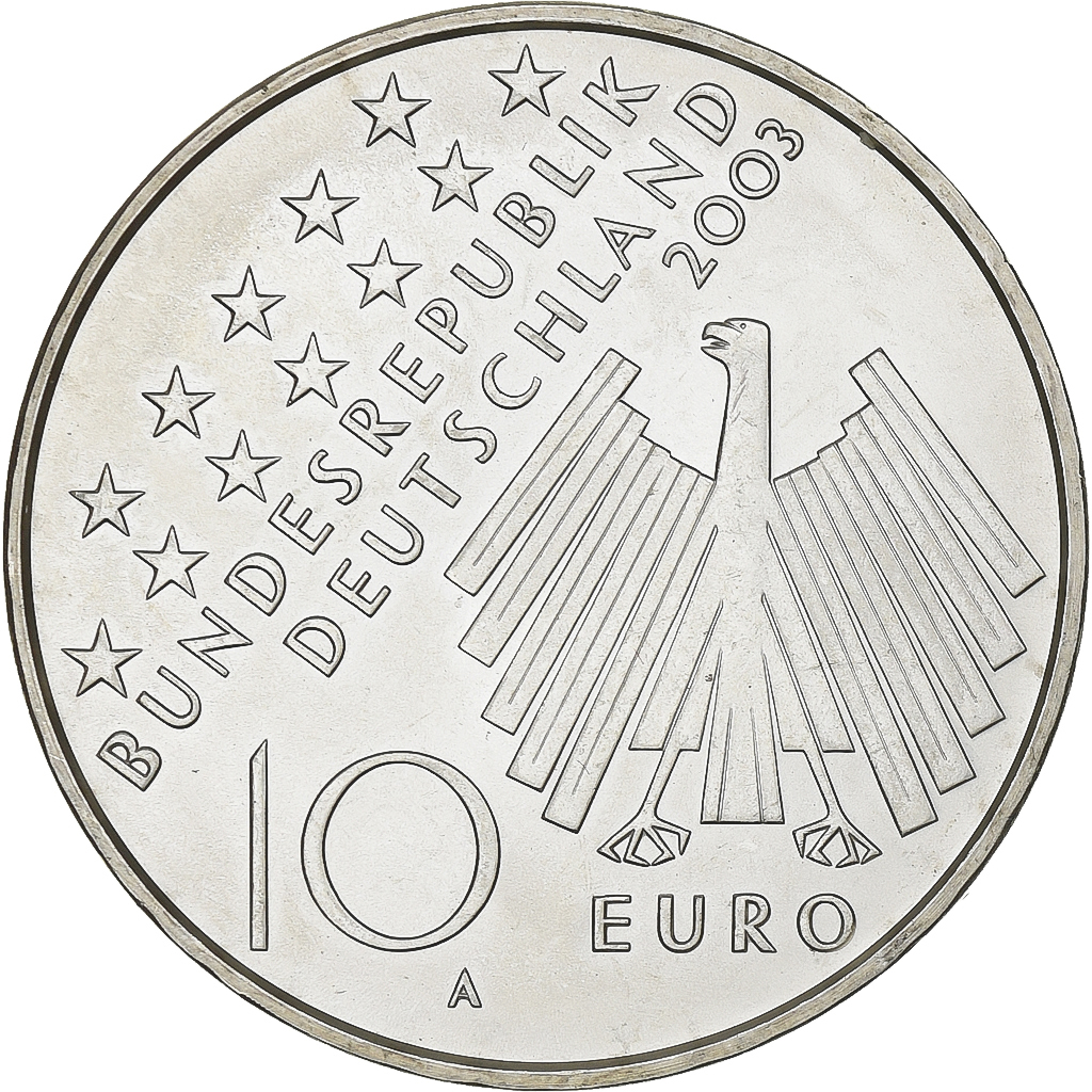 Germany, 10 Euro, Uprising in East Germany 1953, 2003, Berlin, Silver, 