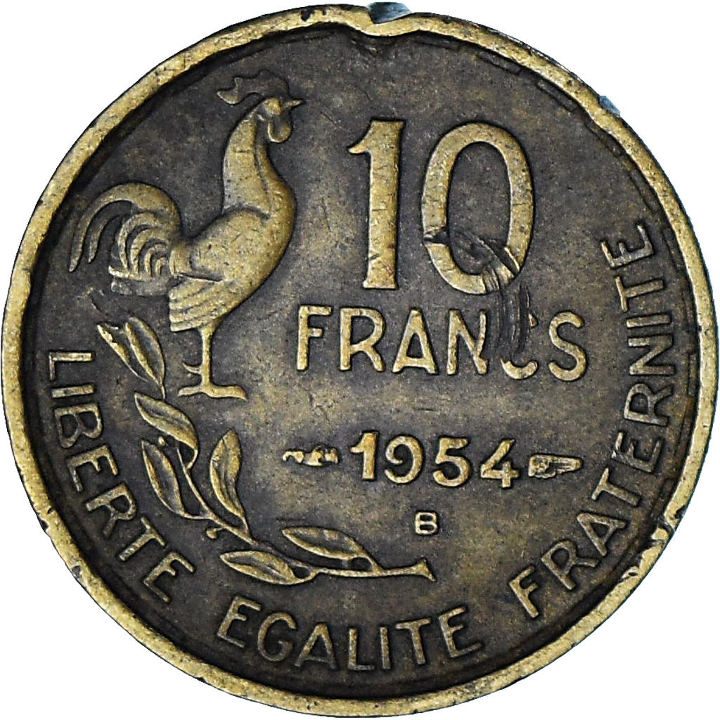 France, 10 Francs, 1954