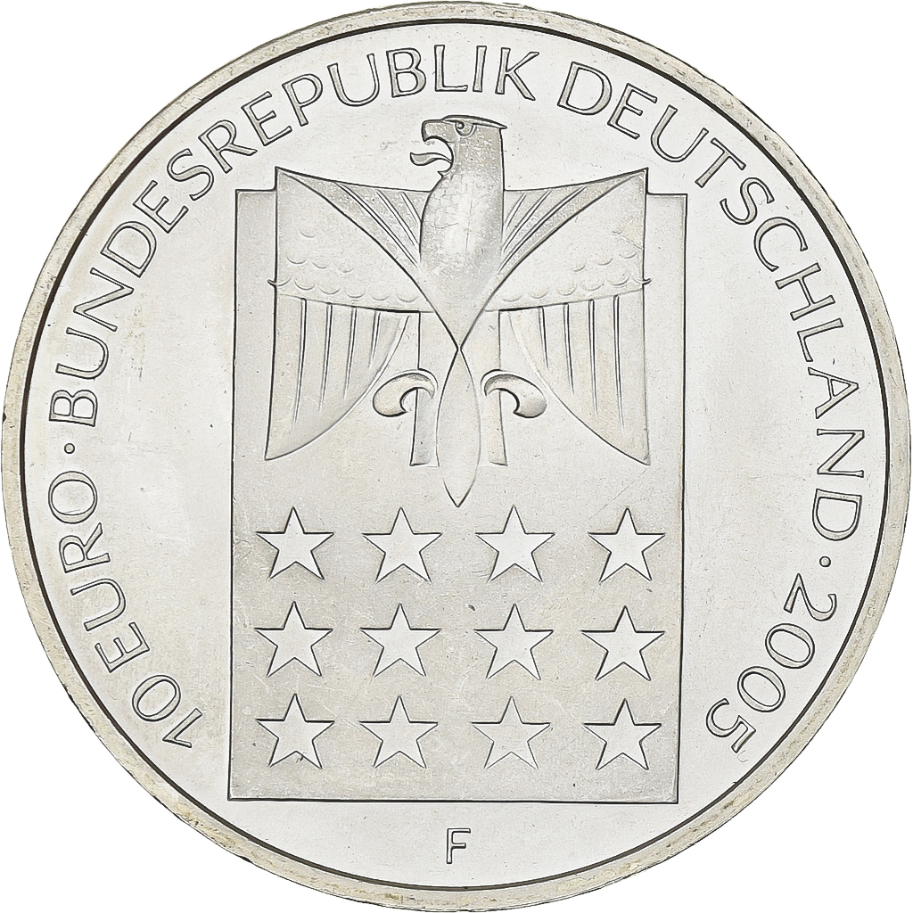 Germany, 10 Euro, Bertha von Suttner, 2005, Stuttgart, Silver, , KM:242