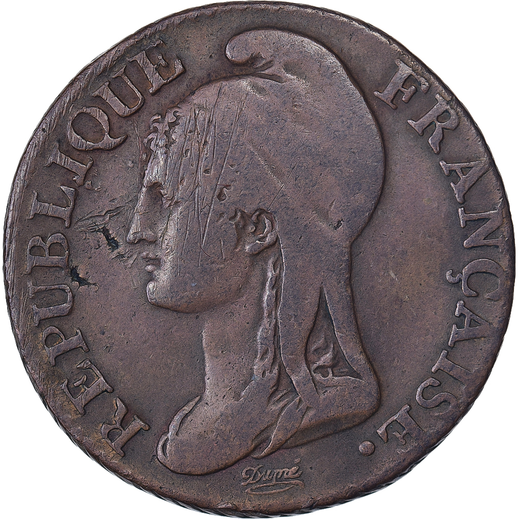 France, 5 Centimes, Dupré, AN 4, Paris, Copper, , Gadoury:124