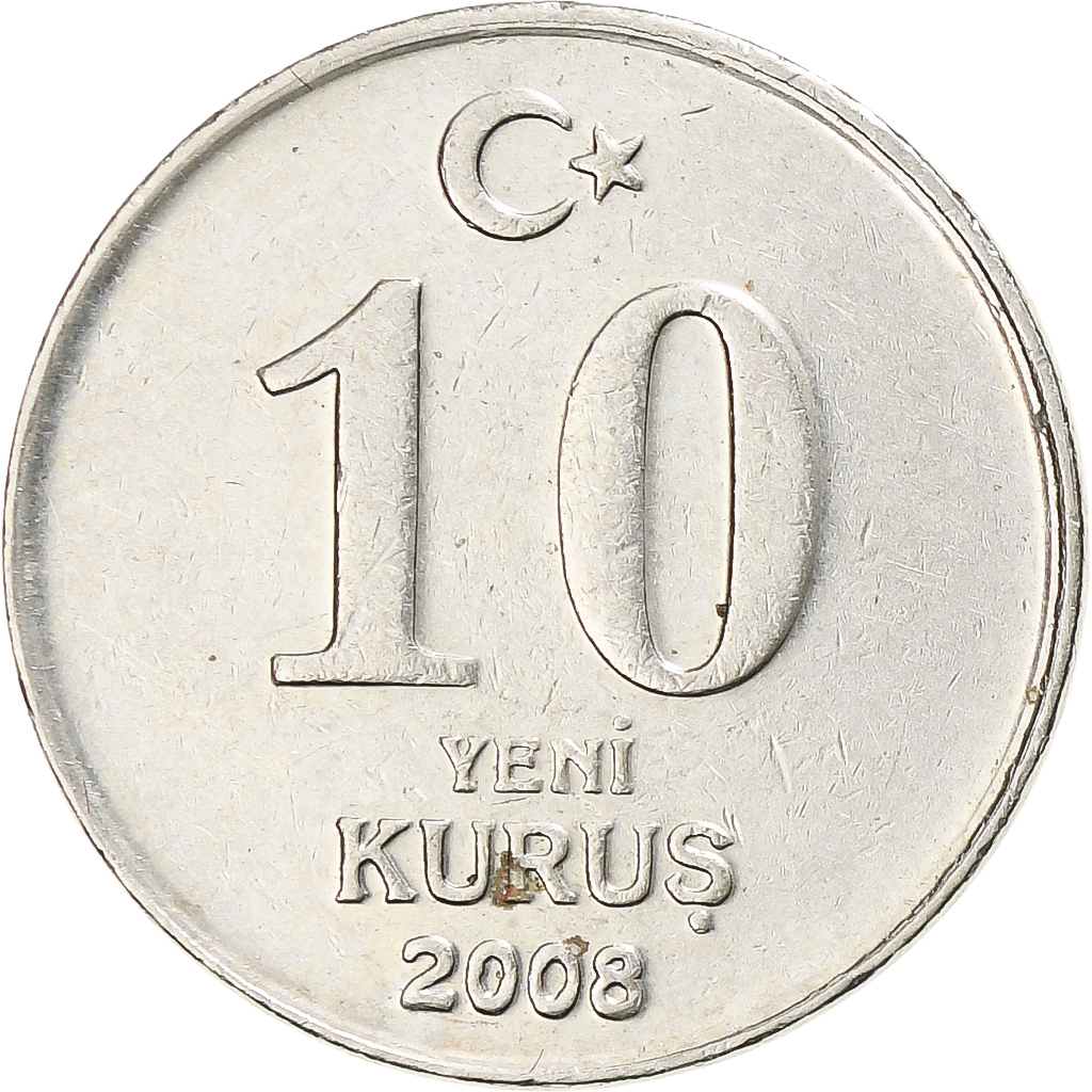 Turkey, 10 New Kurus, 2008