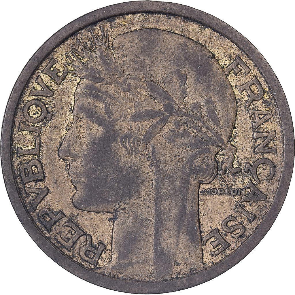 France, 1 Franc, Morlon, 1935, Paris, Cupro-Aluminium, , Gadoury:470