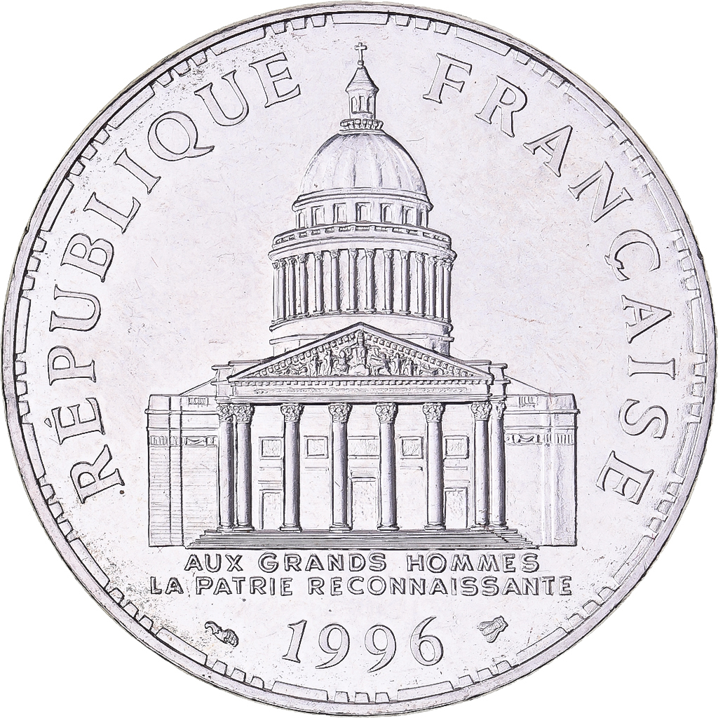 Frankrijk, 100 Francs, Panthéon, 1996, MDP, Proof, Zilver, UNC-, Gadoury:898