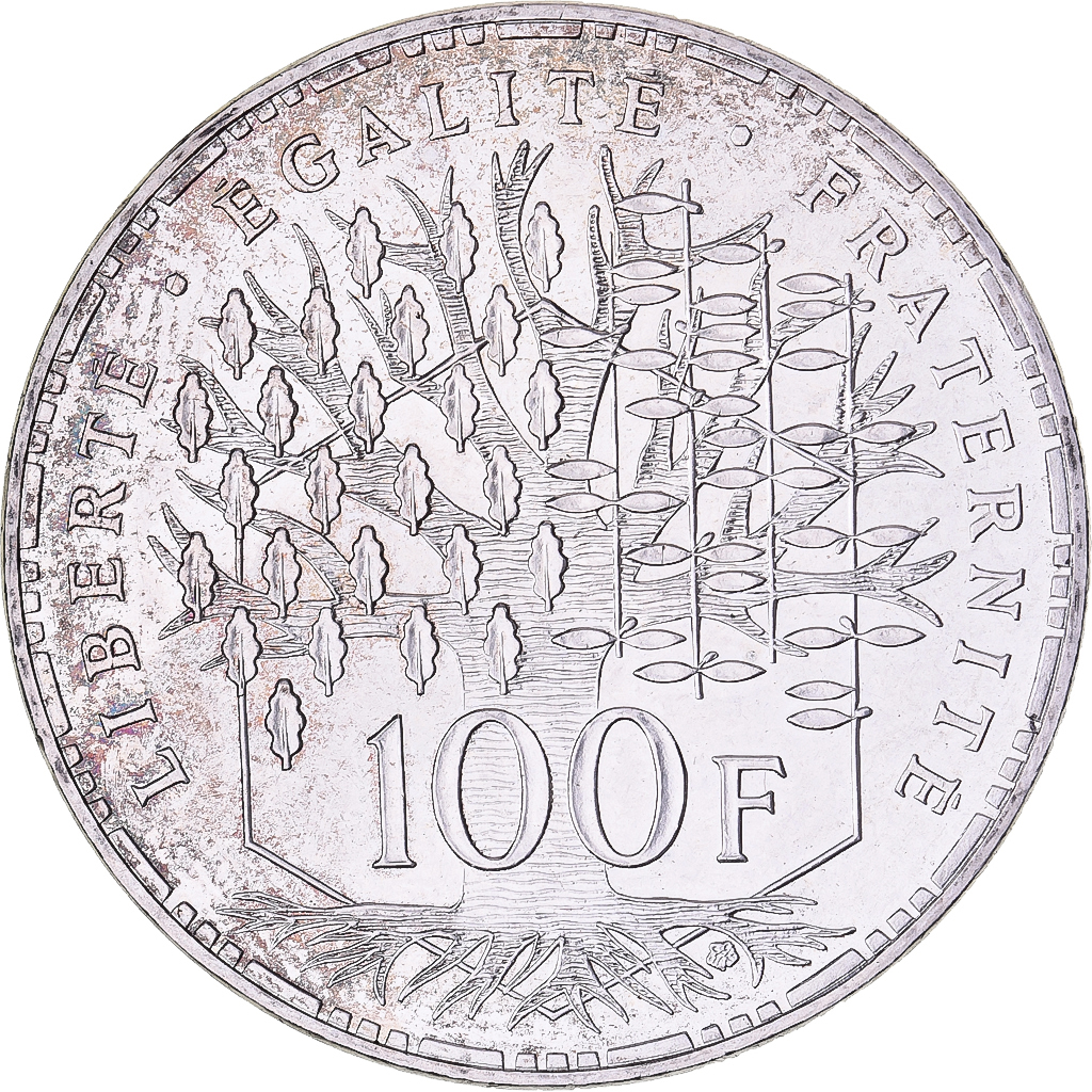 Frankrijk, 100 Francs, Panthéon, 1996, MDP, Proof, Zilver, UNC-, Gadoury:898
