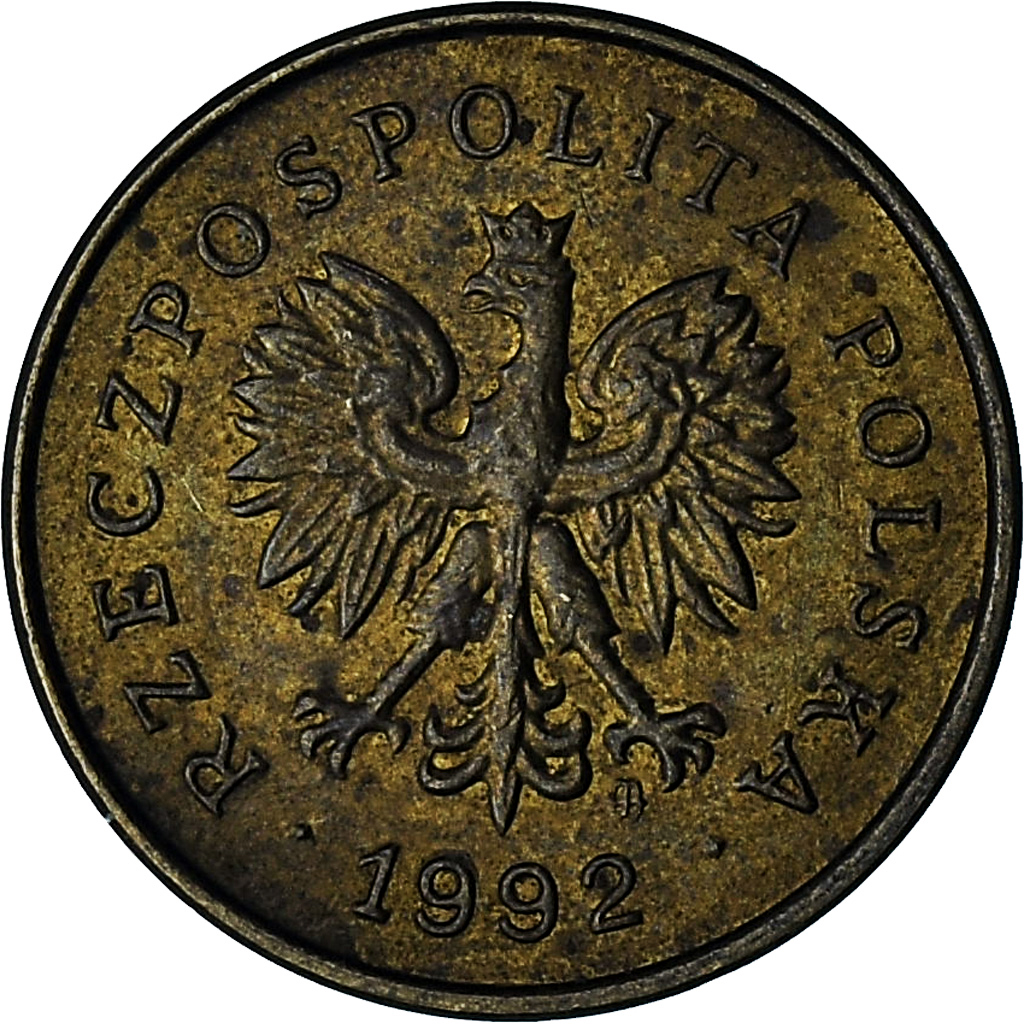 Poland, 2 Grosze, 1992