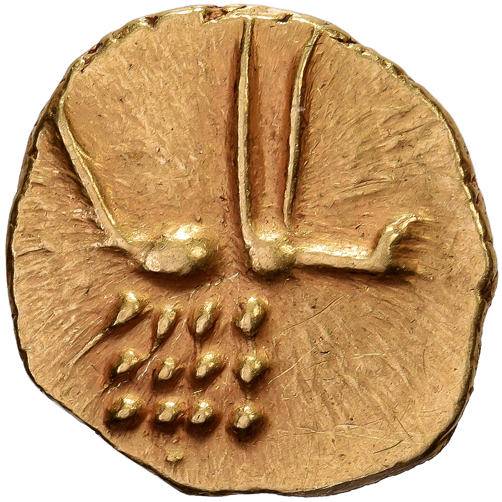 Kingdom of Travancore, Rama Varma V, Viraraya Fanam, 1881, Gold, 